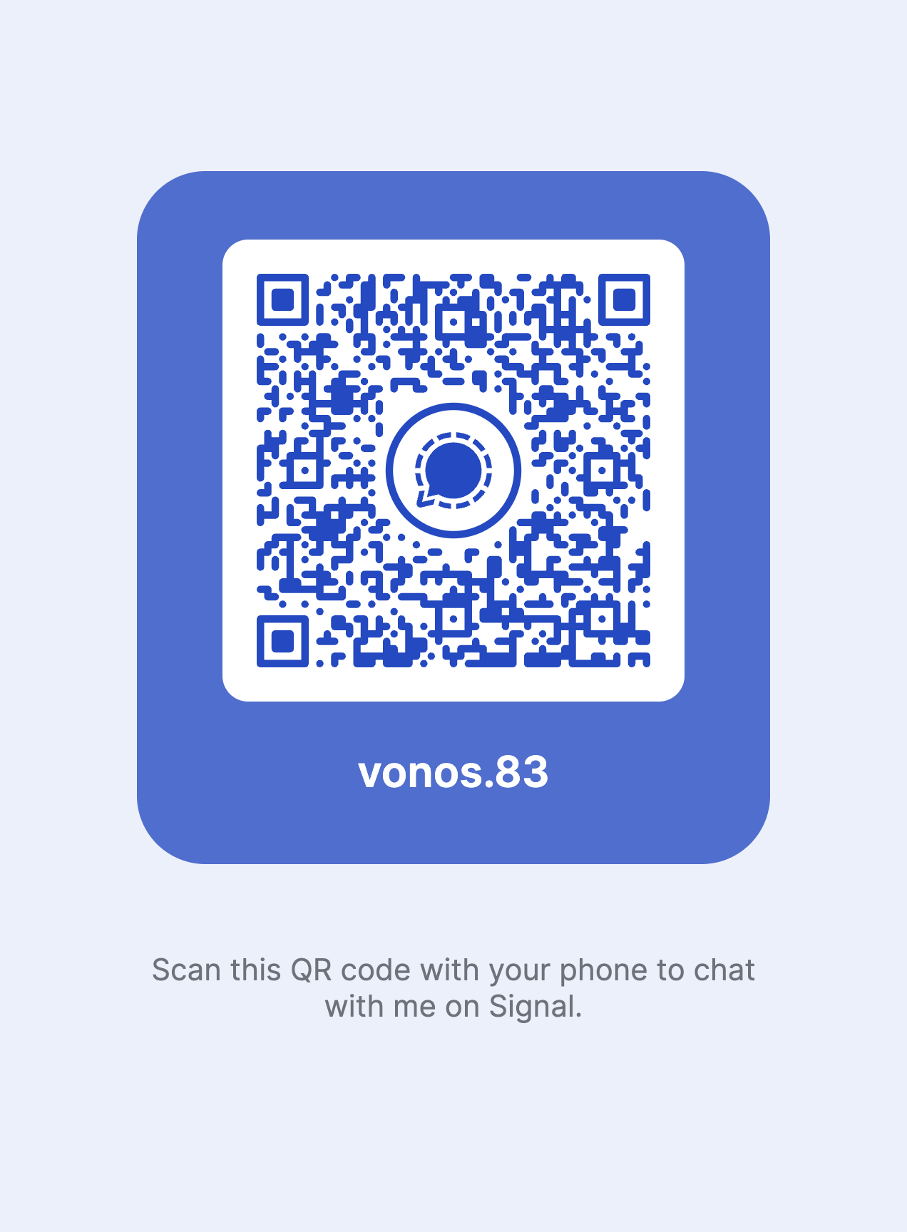 Vonos Signal QR code